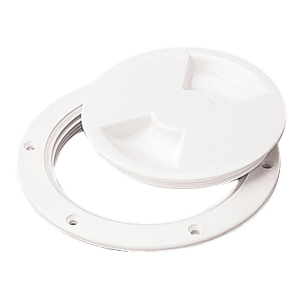 Sea-Dog Sea-Dog 337150-1 Screw Out Deck Plate - 5-7/16", White 337150-1 - main